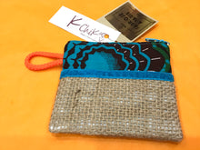 Charger l'image dans la galerie, Porte-monnaie en sac de café upcyclé tissus imprimé
